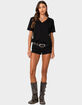 EDIKTED Loose Fit V-Neck Tee image number 2