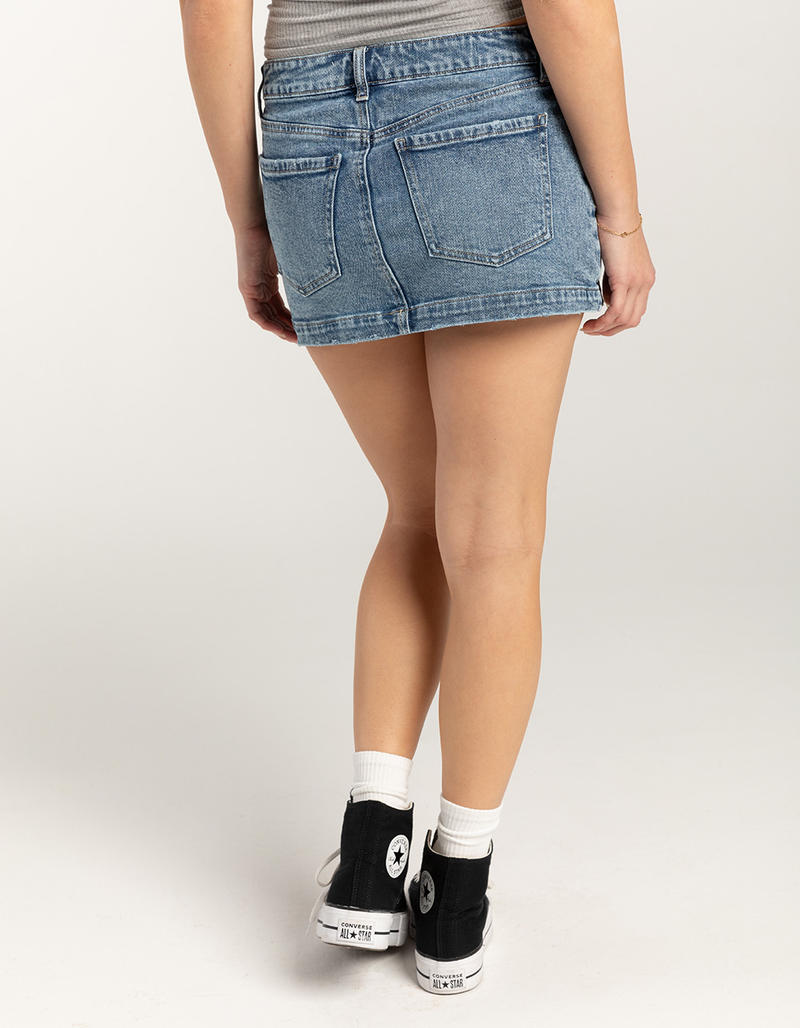 RSQ Womens Low Rise Denim Mini Skirt image number 3