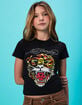 ED HARDY Rhinestone Tiger Face Girls Tee image number 1
