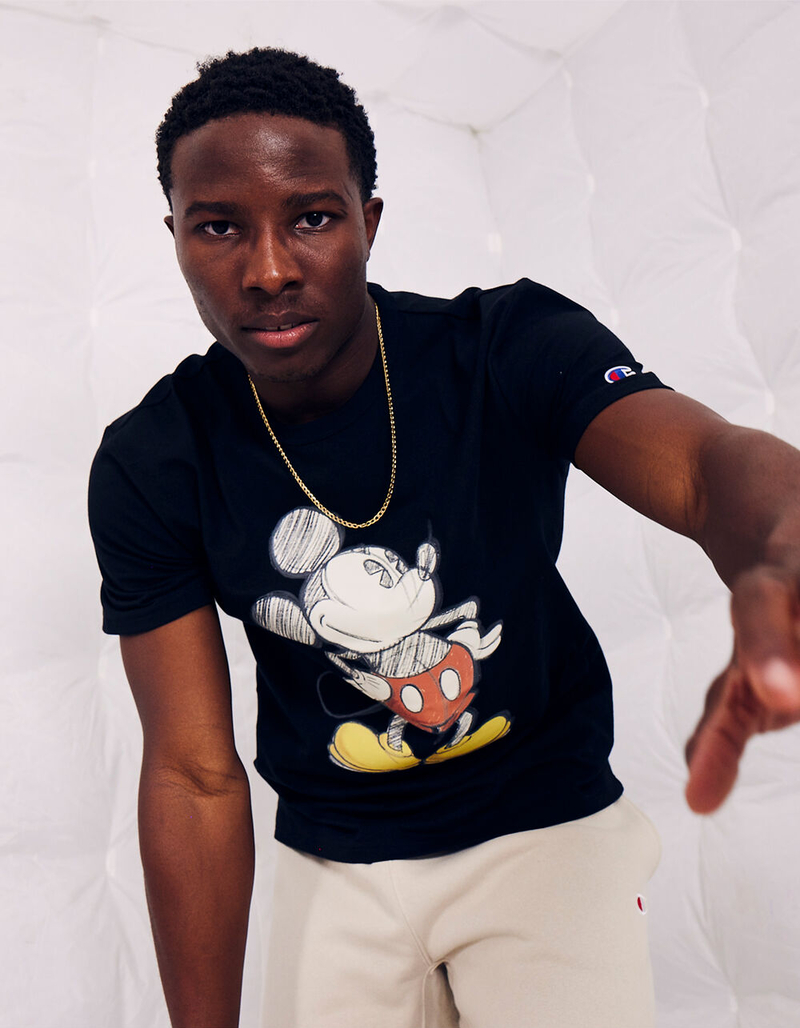 CHAMPION x Disney Mickey Mouse Doodle Mens Tee image number 0