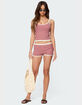 EDIKTED Saylor Striped Knit Shorts image number 2