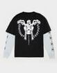 WEST COAST CHOPPERS Skeleton Moto Mens Long Sleeve 2fer Tee image number 2