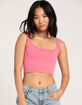 FULL TILT Seamless Chevron Womens Crop Tank Top image number 1