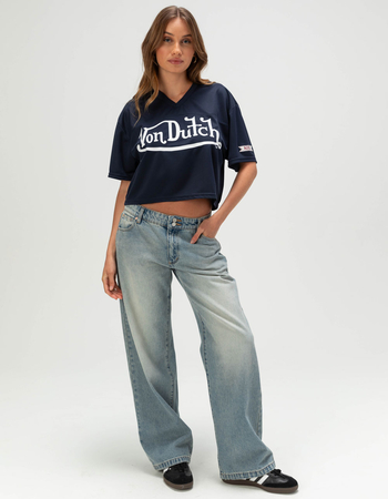 VON DUTCH Womens Crop Boxy Jersey Alternative Image