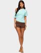 EDIKTED Masha Iridescent Button Foldover Shorts image number 4