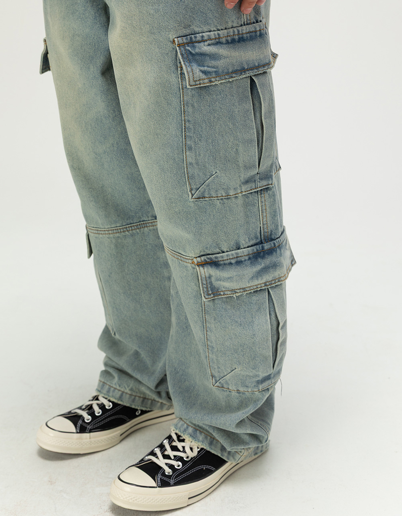 RSQ Mens Baggy Cargo Jeans image number 4