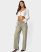EDIKTED Tie Front Crochet Crop Top image number 4