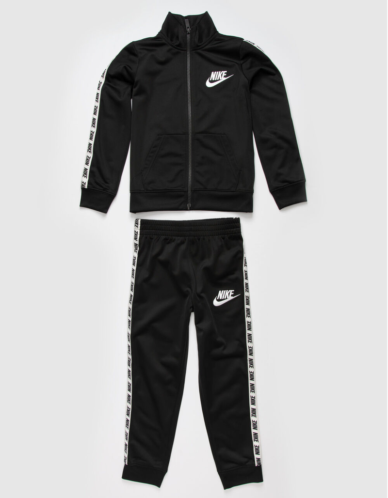NIKE Tricot Taping Little Boys Black Jogger Set (4-7) image number 0