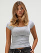 TILLYS Lace Trim Womens Tee image number 1