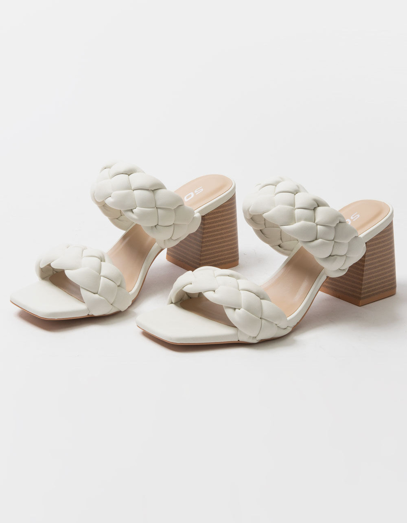 SODA Braided Womens Block Heels image number 0