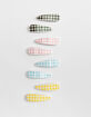 FULL TILT 8 Pack Gingham Hair Clips image number 1