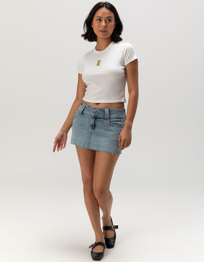 FULL TILT Olive Womens Baby Tee image number 1