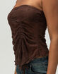 FULL TILT Textured Cinch Womens Tube Top image number 2