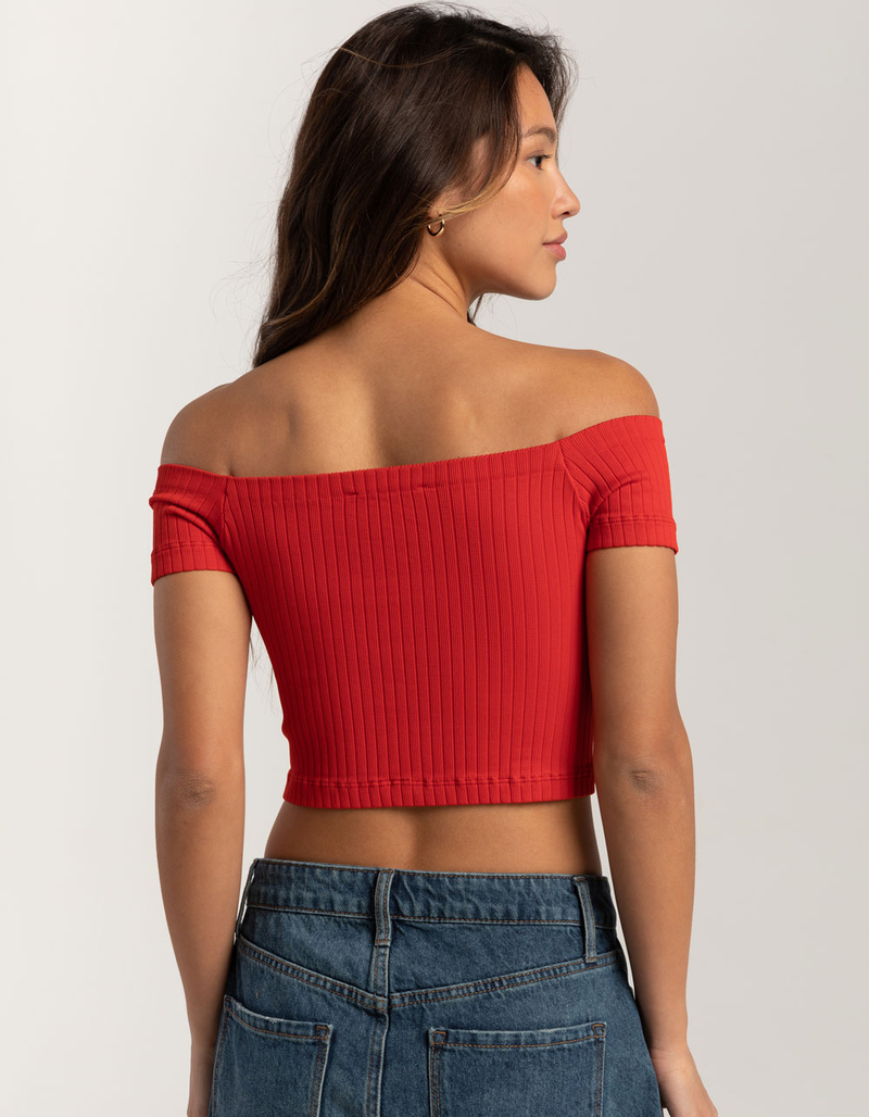 RSQ Womens Seamless Off The Shoulder Top image number 2