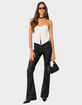 EDIKTED Luna Faux Leather Womens Flare Pants image number 1