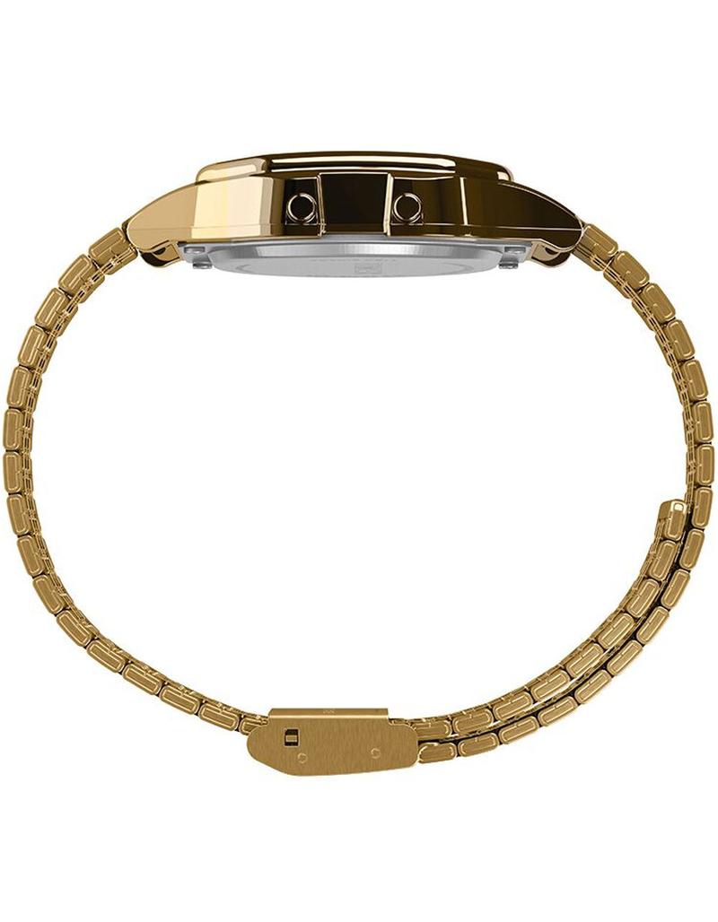 TIMEX T80 34mm Stainless Steel Digital Gold Bracelet Watch image number 1