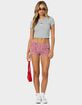 EDIKTED Gingham Scrunch Shorts image number 2