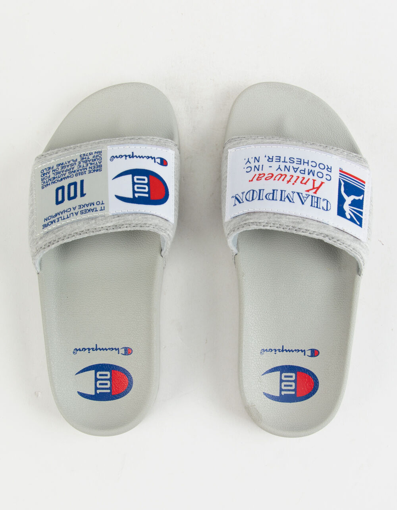 CHAMPION IPO 100 Oxford Gray Boys Slide Sandals image number 1