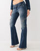 TRUE RELIGION Becca Womens Belted Cargo Bootcut Jeans image number 2
