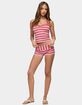 EDIKTED Lorenza Striped Foldover Shorts image number 4
