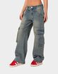 EDIKTED Westie Low Rise Washed Cargo Jeans image number 4