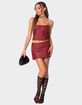 EDIKTED Aster Faux Leather Mini Skirt image number 2