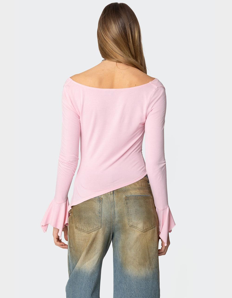 EDIKTED Rayna Cowl Neck Asymmetric Top image number 4
