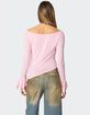 EDIKTED Rayna Cowl Neck Asymmetric Top image number 5