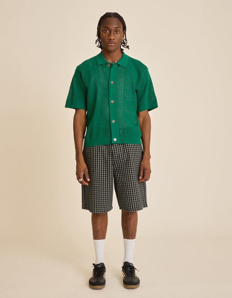 OBEY Evan Sweater Mens Button Up Shirt image number 2