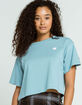 CHAMPION Heritage Womens Light Blue Crop Tee image number 2