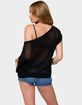 EDIKTED Trix Off Shoulder Open Knit Top image number 3