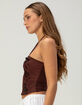 WEST OF MELROSE Womens Sequin Halter Top image number 3