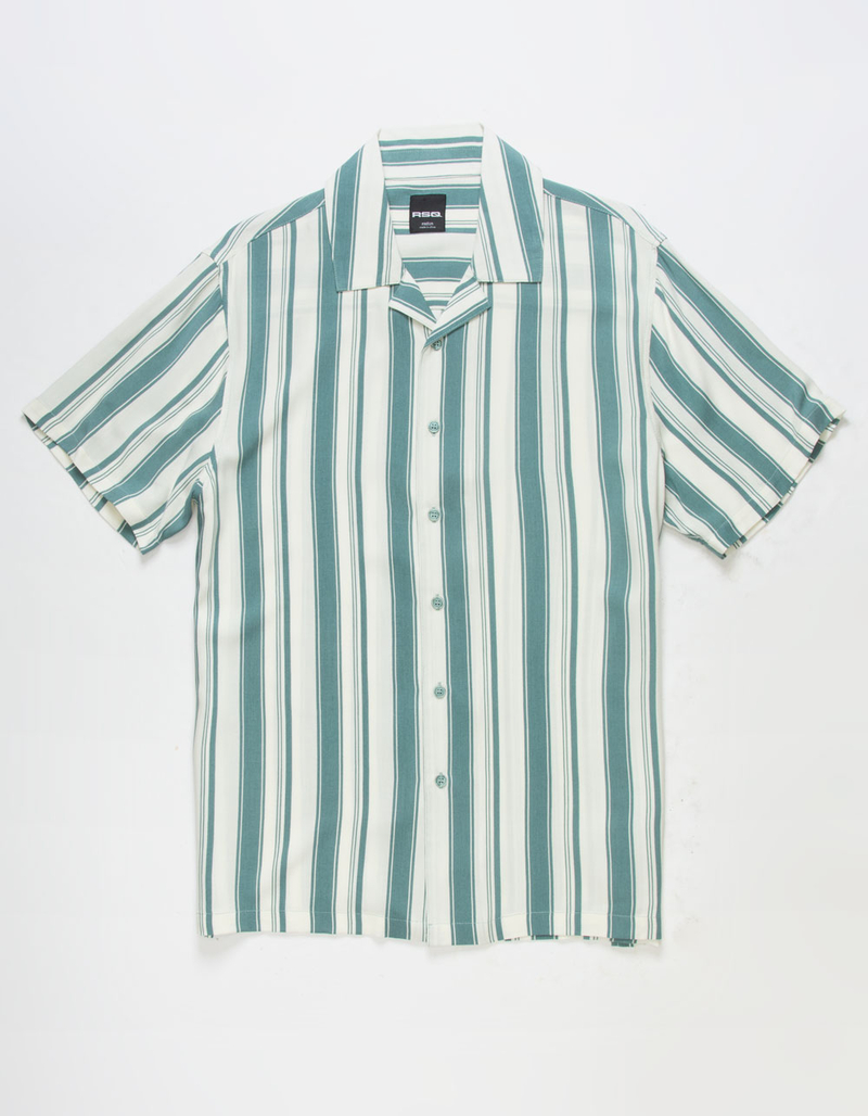 RSQ Mens Simple Stripe Button Up Shirt image number 1
