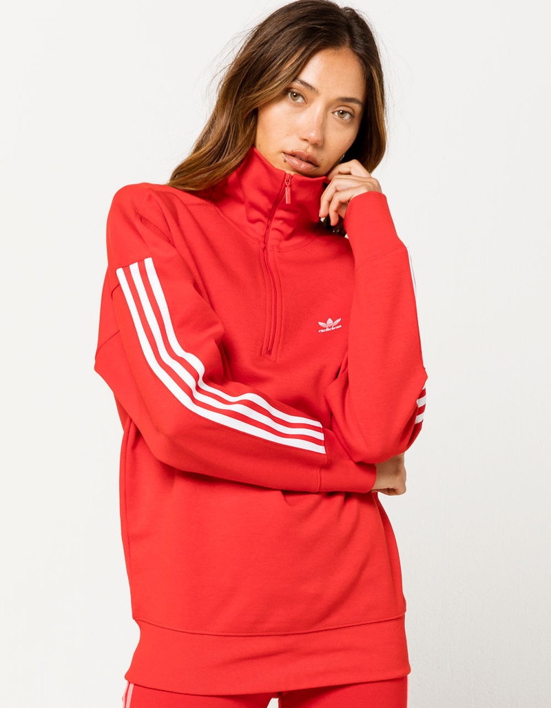 ADIDAS Half-Zip Scarlet Womens Sweatshirt image number 0