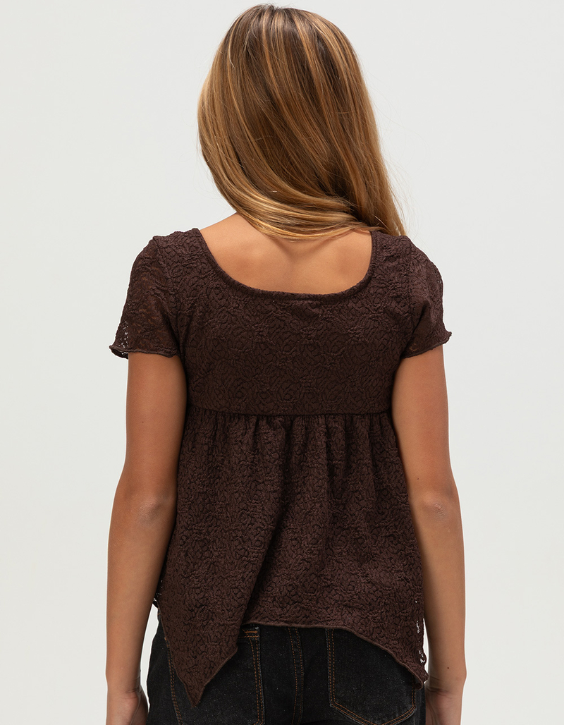 RSQ Girls Texture Babydoll Top image number 4