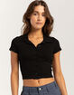 RSQ Womens Button Up Polo Shirt image number 1