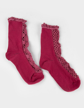 FREE PEOPLE Rubies Womens Crochet Socks Primary Image