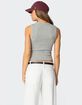 EDIKTED Basel Button Up Tank Top image number 5