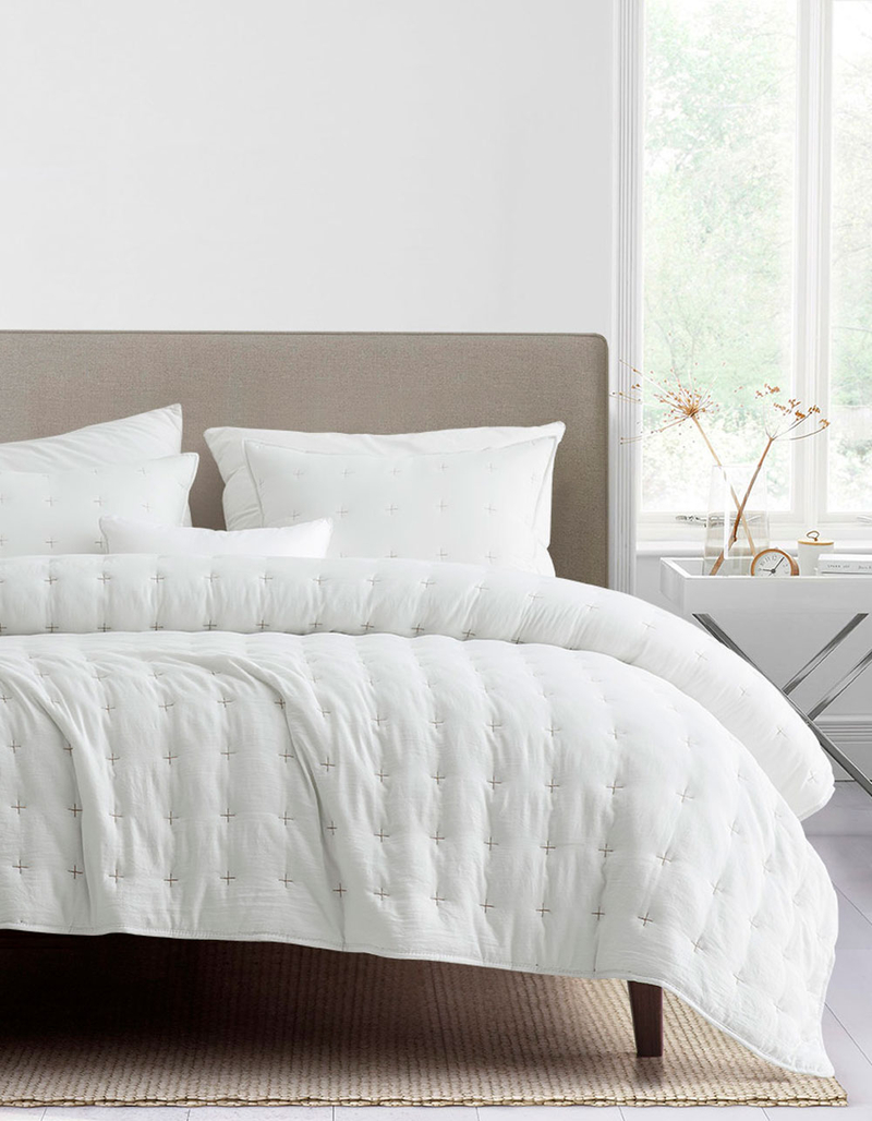 Garment Washed 3pc Full/Queen Quilt Set image number 0