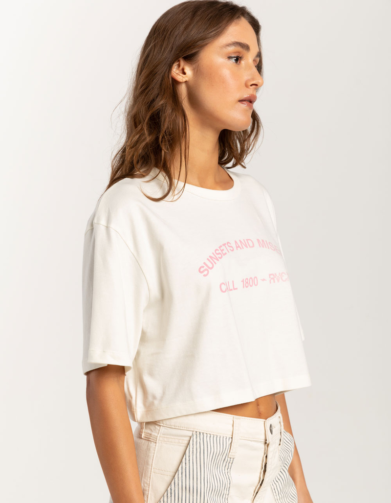 RVCA Call RVCA Half Relaxed Womens Crop Tee image number 2