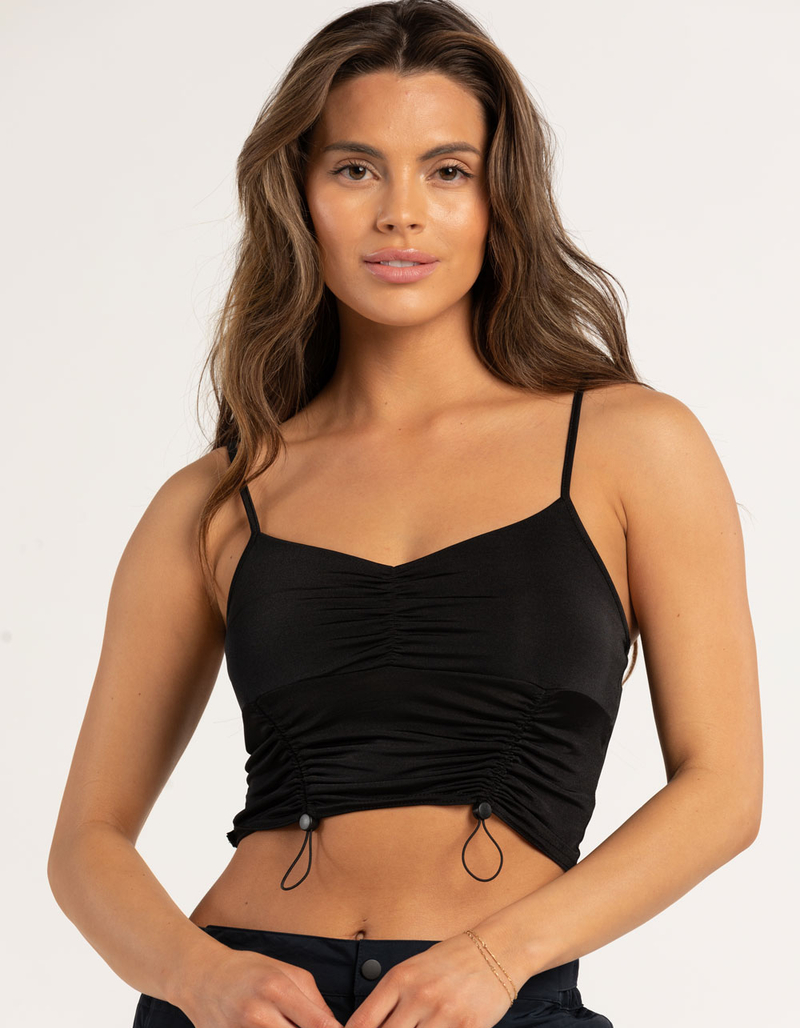 IETS FRANS Slink Ruched Womens Crop Tank Top image number 0