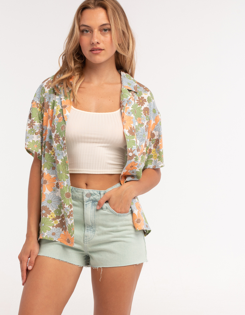 RSQ Womens Acid Color Denim Shorts MINT Tillys