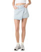 BLANK NYC Denim Cross Over Wrap Womens Mini Skirt image number 1