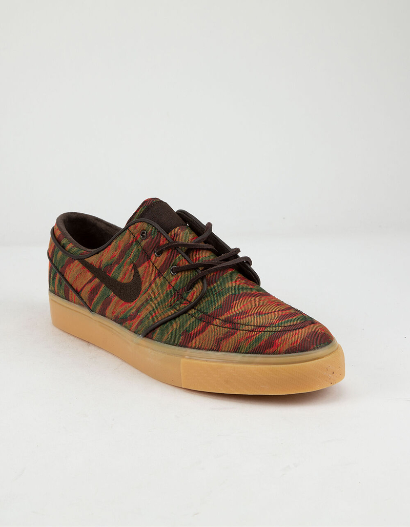 NIKE SB Zoom Stefan Janoski Canvas Premium Gum Yellow & Velvet Brown Shoes image number 1