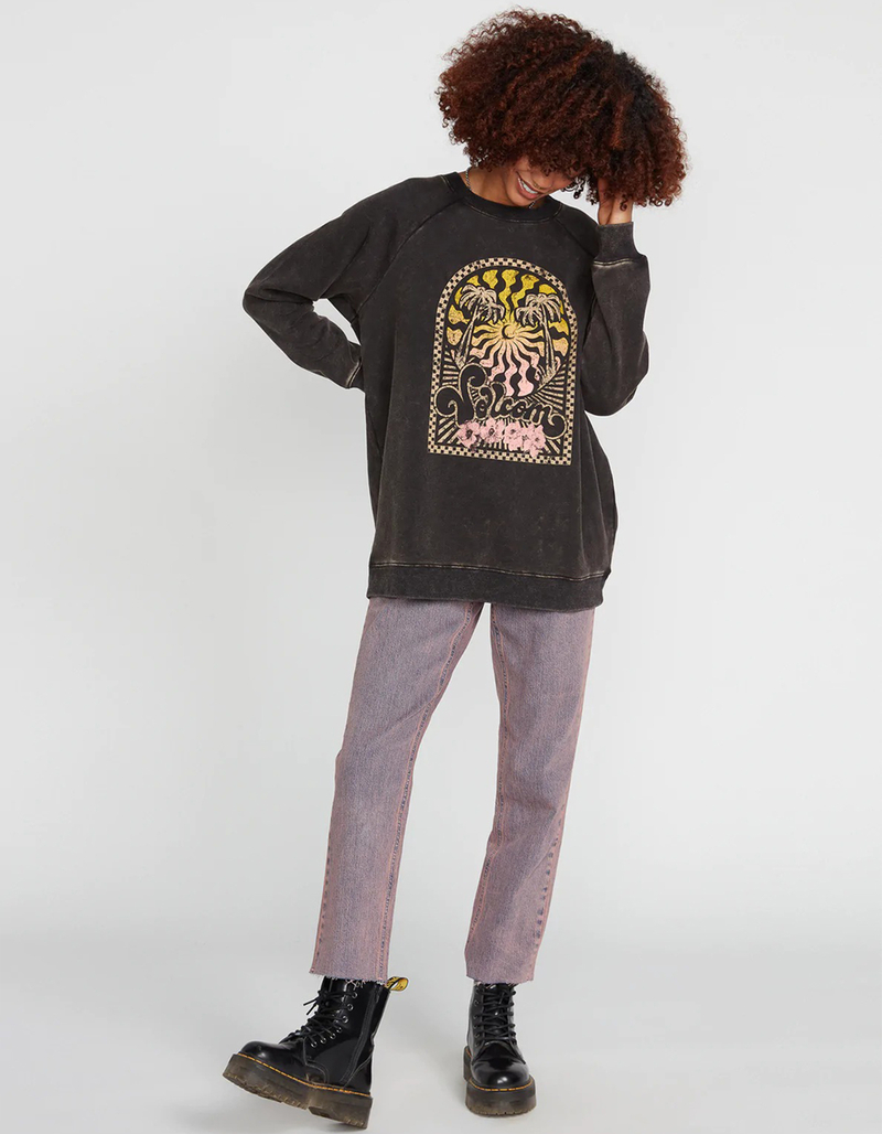 VOLCOM Stone Magic Womens Oversized Crewneck Sweatshirt image number 3