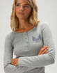 DICKIES Womens Long Sleeve Henley Top image number 5