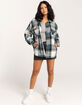 RSQ Womens Pop Color Woven Plaid Shacket image number 2