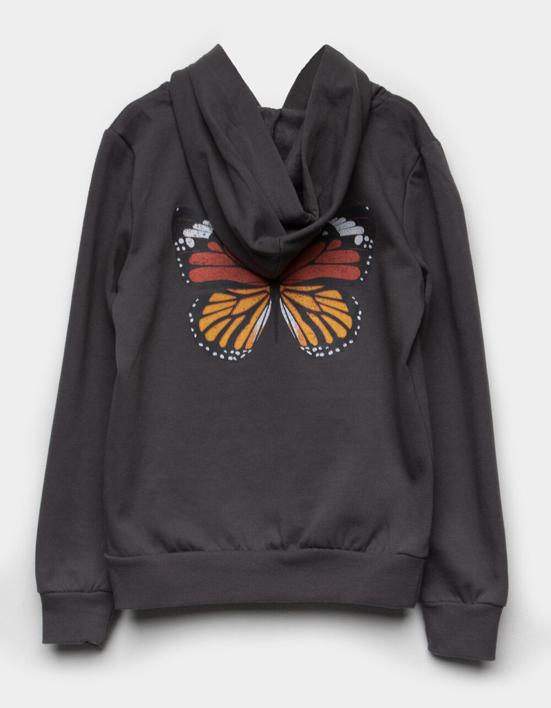 WHITE FAWN Butterfly Oversized Girls Hoodie image number 0