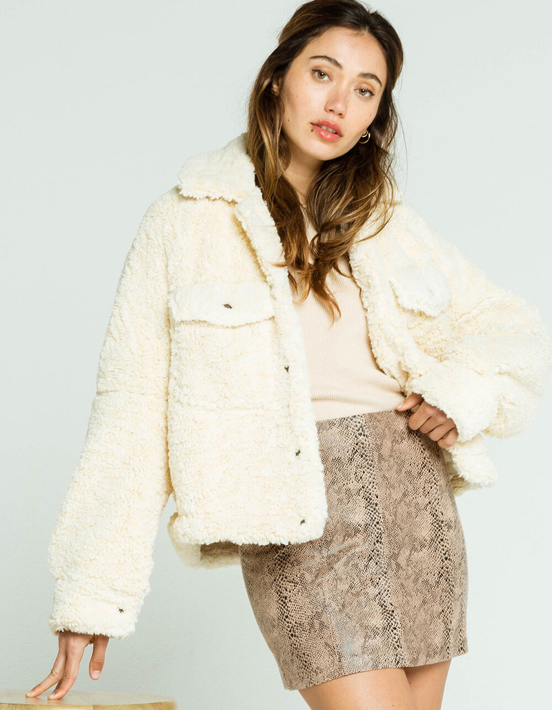 FREE PEOPLE Teddy Womens Swing Jacket image number 0