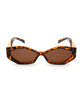 Versucci Rectangle Tortoise Sunglasses image number 2